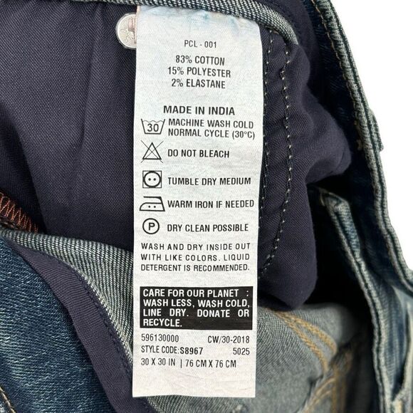 Levi’s Sunburn Boyfriend Zip Watch Pocket Straight Leg Jeans Size 30 NWT - Picture 5 of 5